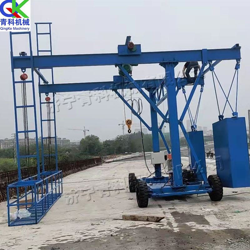 建筑工程户外升降吊篮 桥梁防撞墙护栏模板台车 防撞模板施工车
