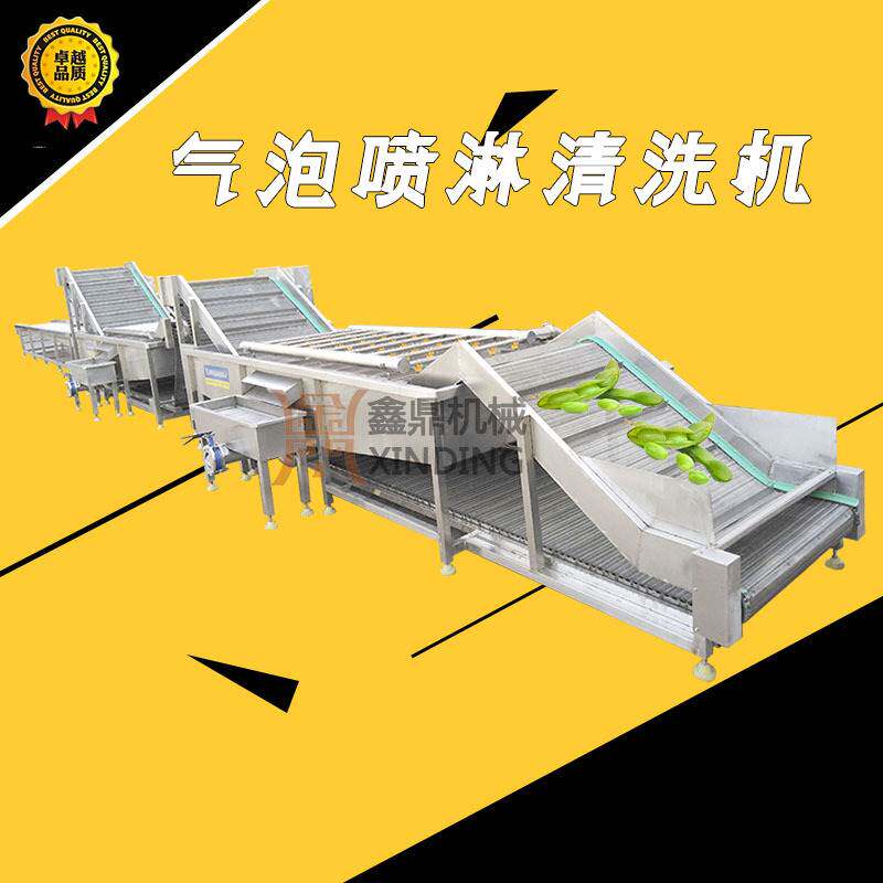 鲜毛豆荚清洗机大型绿毛豆水浴清洗机毛豆清洗机生产厂家