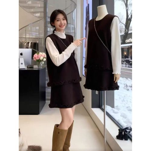 2026新款温柔高知连衣裙套装裙子