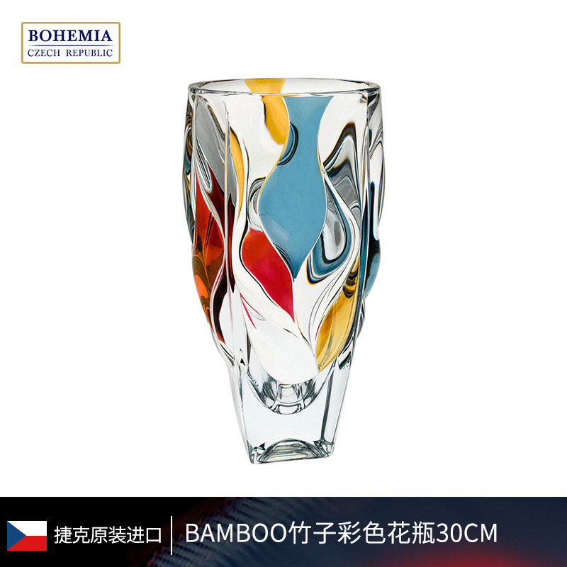 竹子摆件BOHEMIA水晶玻璃北欧
