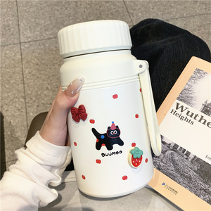 大容量保温杯女高颜值2025新款茶水分离泡茶杯学生办公室便携杯子