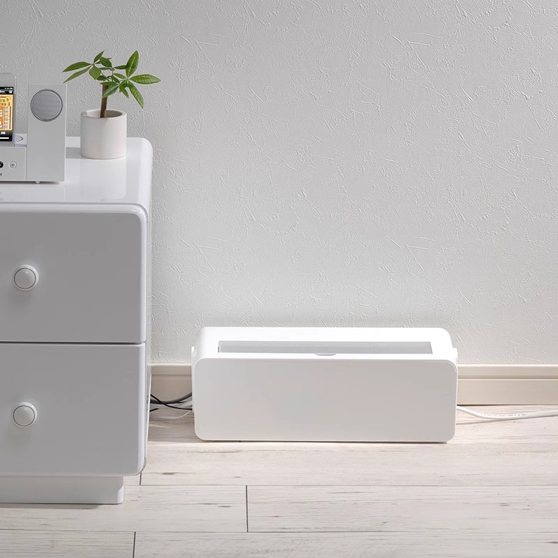 inomata插线板收纳盒理线盒理线器免打孔电源线桌面插座神器遮丑