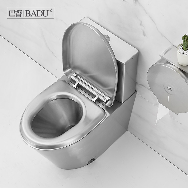 巴督304不锈钢马桶防冻坐便器家用酒吧ktv厕所卫生间座便器大便器