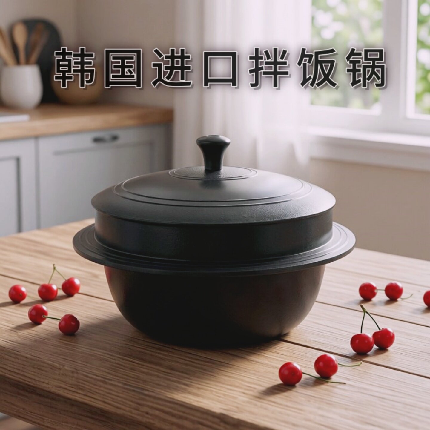 韩国进口不粘拌饭锅汤锅燃气明火电磁炉家用煲仔饭石锅耐高温防裂