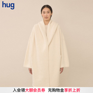 LAUREN 羊驼毛连帽宽松长款 MANOOGIAN 2026早春新款 大衣 hug