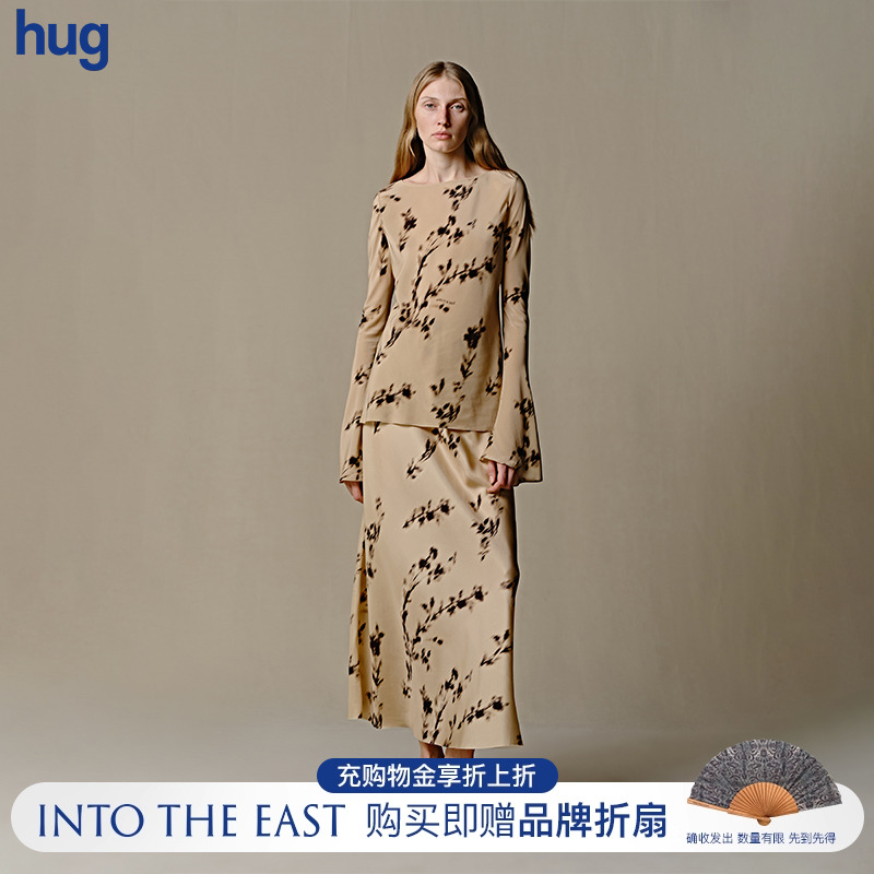 INTOTHEEAST民族真丝花影长袖