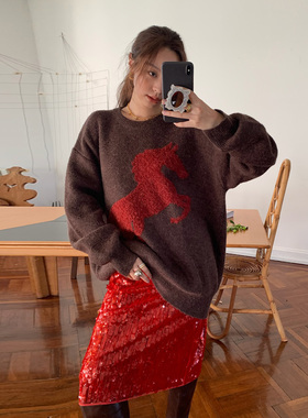 【ICE DUST】hug 2026早春新款大马套头毛衣icedust