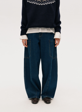 【ICE DUST】hug 2025秋冬新款大口袋宽松牛仔裤icedust