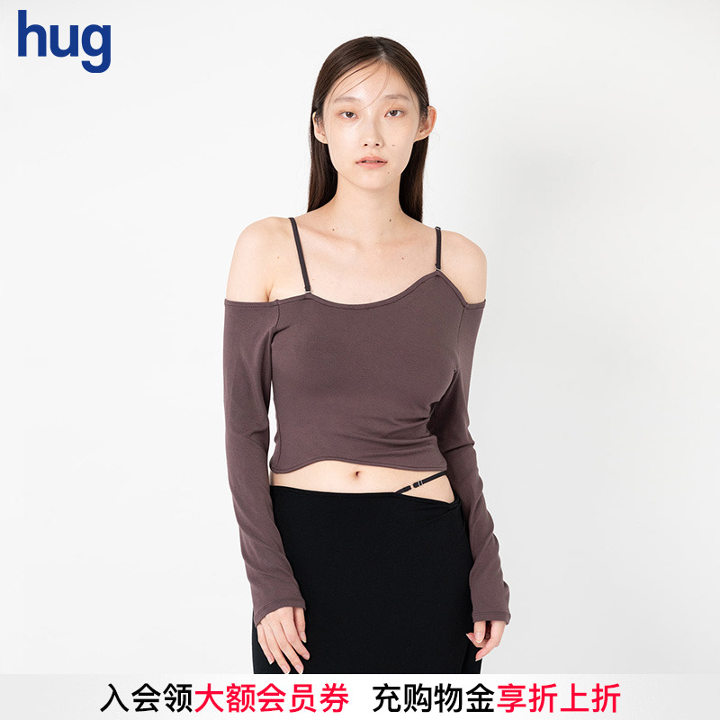 DETERM露肩长袖吊带T恤