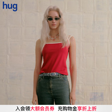 【MARCHEN】hug 2025春夏新款无袖吊带纯色海鸥背心上衣