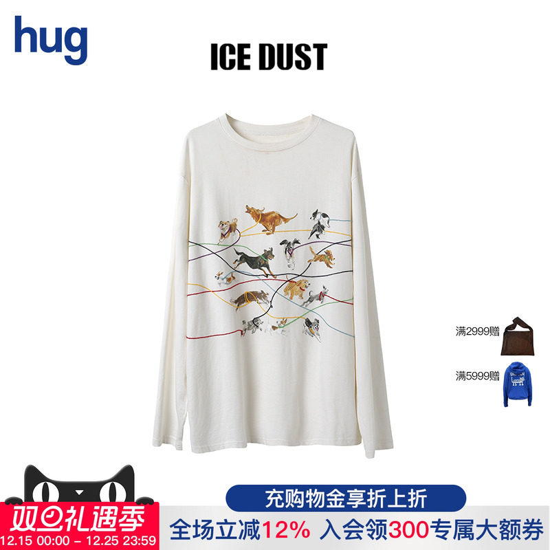 ICEDUST25秋冬棉质奔跑小狗T恤