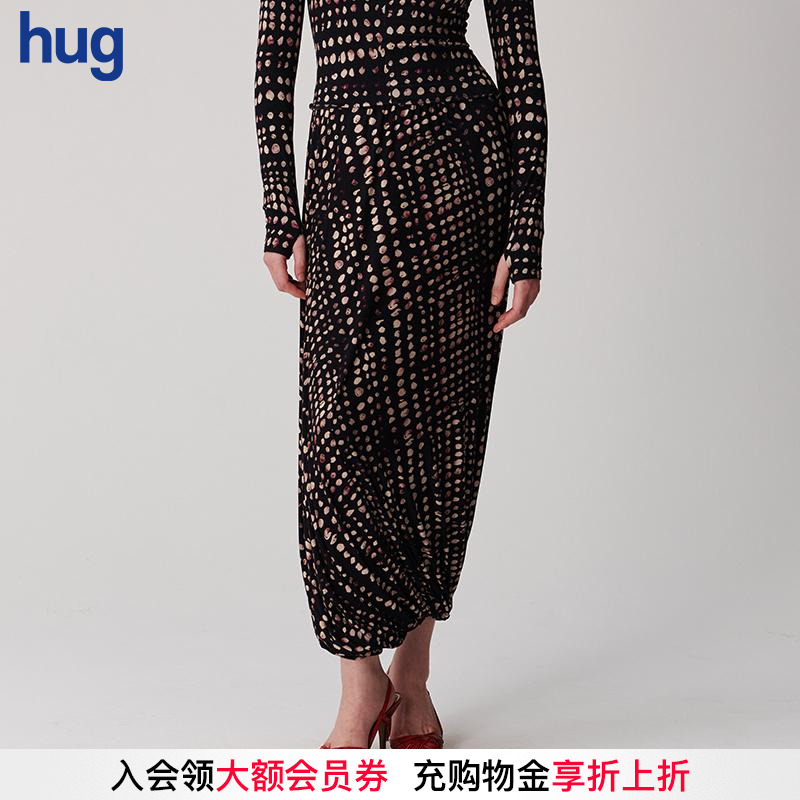 SAMUELGUIYANG波点印花长半裙