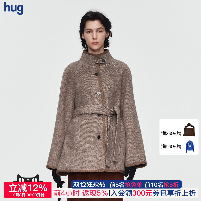 AETNAPROJECT毛绒高领中长款外套