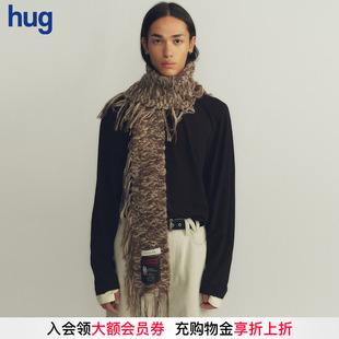 2025秋冬新款 hug 拼色流苏围巾 NULLUS