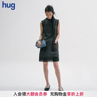 背心设计感双层连衣裙 MARCHEN hug春夏新款 真丝羊毛花边无袖
