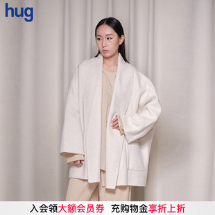 BOTTOM 白色宽松短款 NOTES 2025秋冬新款 外套 hug