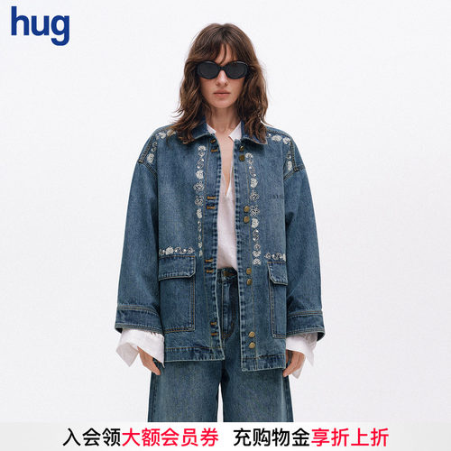 ICEDUST小花刺绣翻领中长款外套