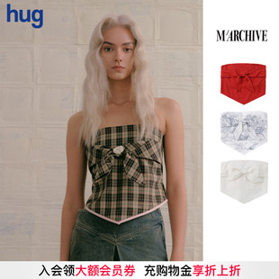 上衣 hug2025新尼斯假日抹胸蝴蝶結修身 現貨虞書欣同款 MARCHEN