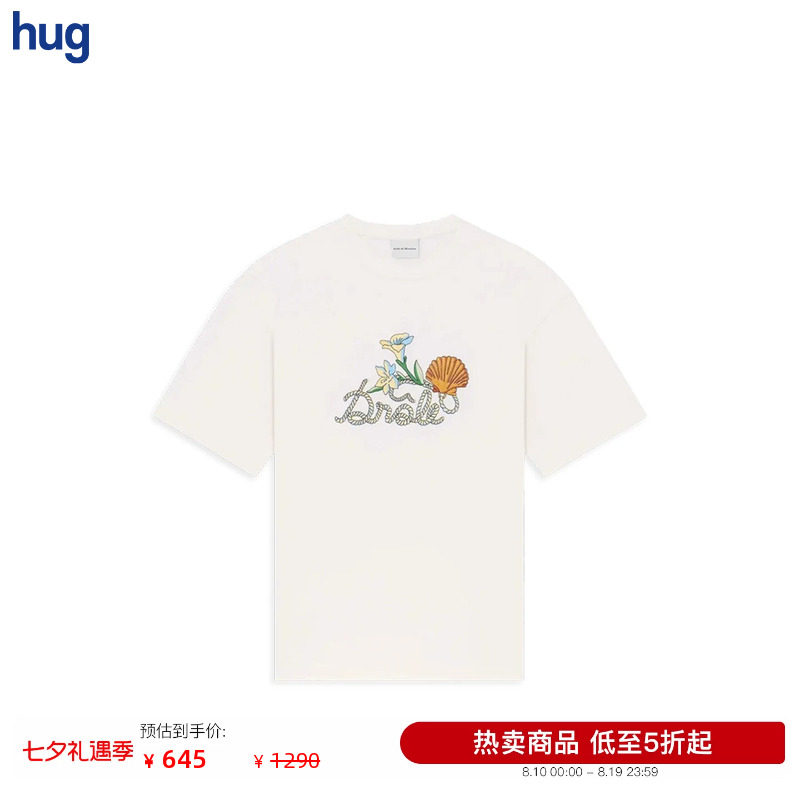 DROLEDEMONSIEUR喇叭花短袖T恤