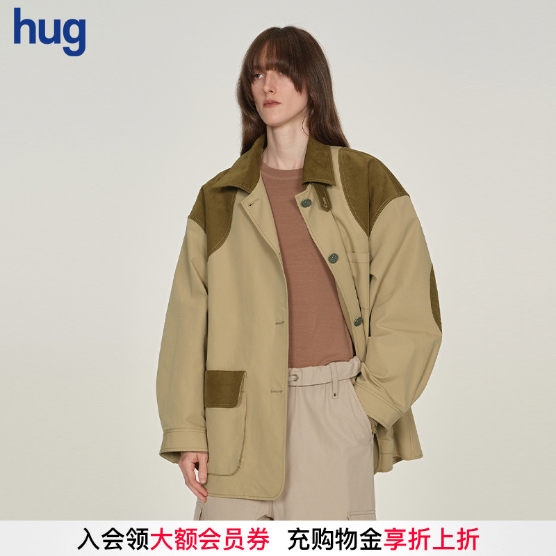 ICEDUST拼色自然褶皱风格夹克