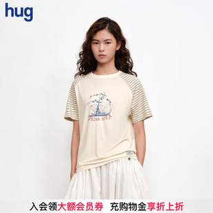 DreamBoat条纹插肩短袖 Tee 2026春夏新款 hug GARCON