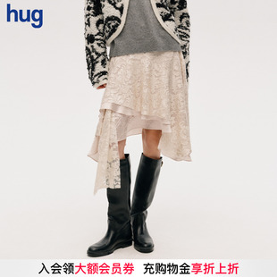 2025秋冬新款 hug 不规则剪花半身裙icedust ICEDUST