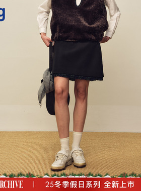 【MARCHEN】hug 2025AW冬季假日系列新生会羊毛半裙