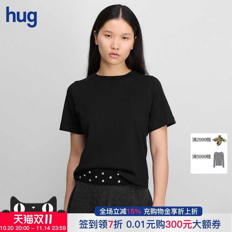 【EXTREME CASHMERE】hug 2025秋冬新款圆领短袖T恤