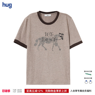 【ICE DUST】hug 2026早秋新款马儿印花logoT