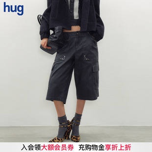 油蜡做旧洗水工装 2025秋冬新款 hug 中裤 JUNWEILIN