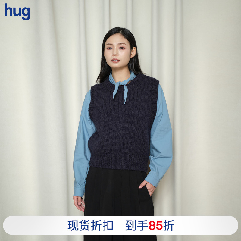 25秋冬圆领无袖毛衣套头衫MHL