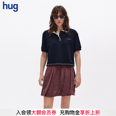 ICEDUST手工钩花领短袖poloT恤