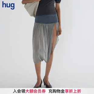 2025秋冬新款 hug WOOL 纯色拼接网纱半裙 PALOMA