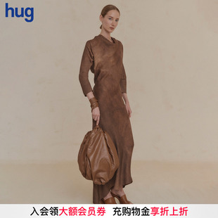 西班牙一字肩长袖 2025秋冬新款 hug 连衣裙 CORTANA