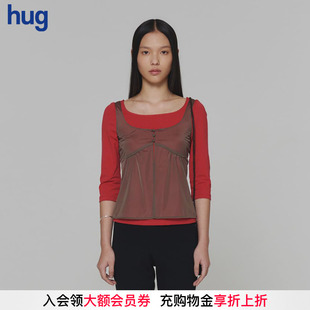 2025春夏新款 hug 微透網紗背心 AMOMENTO