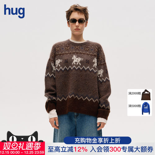 【ICE DUST】hug 2026早春新款费尔岛小马修身套头毛衣icedust