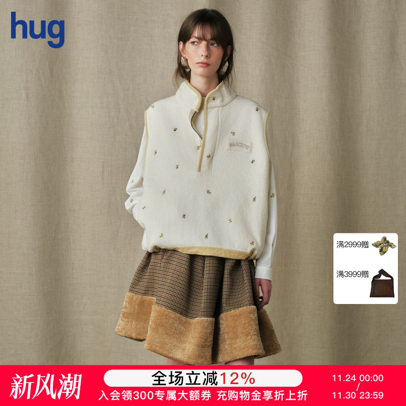 MARCHEN落雪刺绣马甲2025秋冬