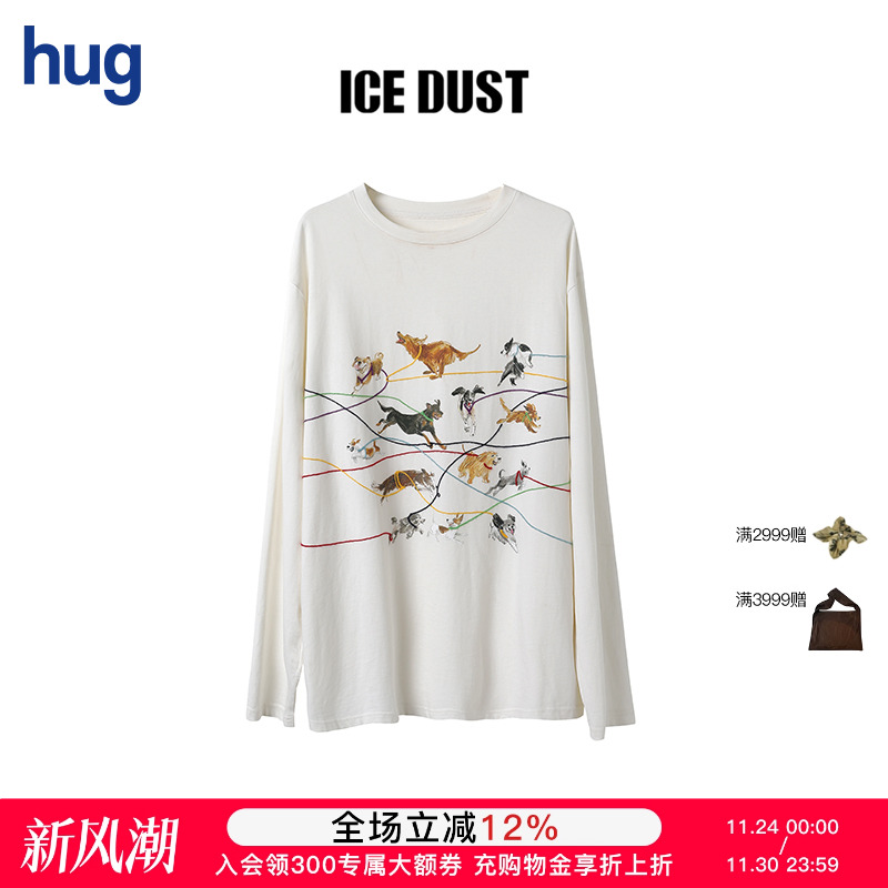 ICEDUST25秋冬棉质奔跑小狗T恤