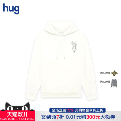 DROLEDEMONSIEUR刺绣连帽衫