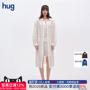 2026春夏新款 hug DUST 蕾丝拼接长衬衫 ICE