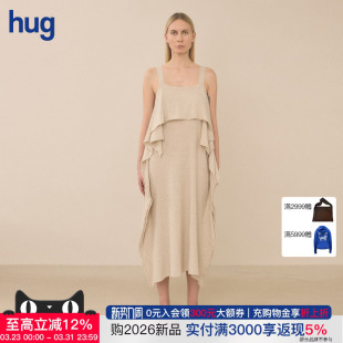 hug MANOOGIAN 2026春夏针织吊带飘带连衣裙 LAUREN