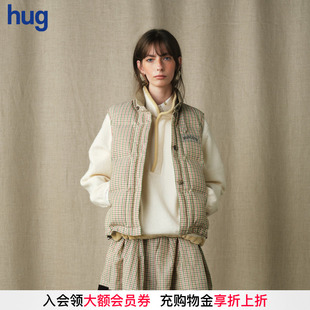 2025秋冬新款 hug 鹿谷白鹅绒格纹背心羽绒马甲 MARCHEN