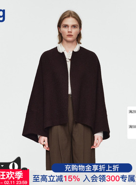 【AETNA PROJECT】hug 2025秋冬新款深紫红中款外套