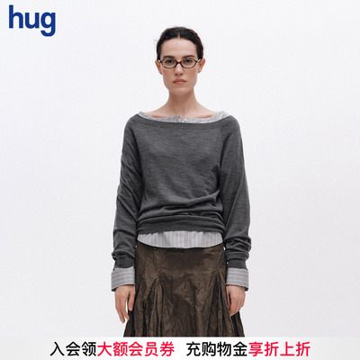 ICEDUST早春新款一字领套头毛衫