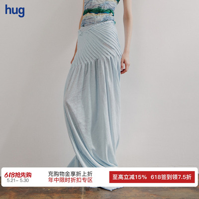 【PONDER.ER】hug 2026早春新款“BRAID” 旋转褶饰半裙
