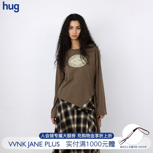 VVNKJANEPLUS不规则下摆T恤