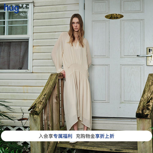 PANNPANN抽褶宽松连衣裙