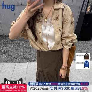 ICE 墙纸复古斑驳印花衬衫 DUST 2026早春新款 icedust hug