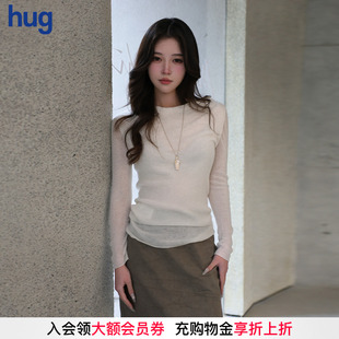 水溶羊毛針織假兩件打底上衣套衫 限時7折 2025長袖 hug SWAYING