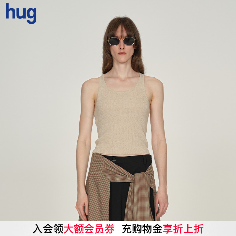 【ICE DUST】hug 2025秋冬新款无袖棉质纯色针织工字背心icedust
